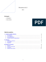 Probabilités 2 - Cours