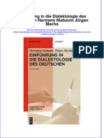 Einführung in Die Dialektologie Des Deutschen Hermann Niebaum Jürgen Macha Full Chapter Download PDF