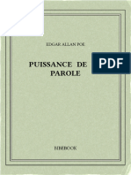 Poe Edgar Allan - Puissance de La Parole