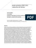 Informe Del Experimento de Física La Ley de Radiación de Stefan-Boltzmann (Por A Kriel)