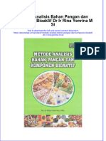 Metode Analisis Bahan Pangan Dan Komponen Bioaktif DR Ir Rina Yenrina M Si Full Chapter Download PDF