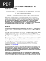 Manual de Capacitación Comunitaria de Derecho Común