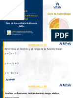 U3 - S3 - GAA - Función Lineal, Cuadrática y Exponencial