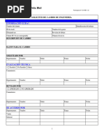 Formulario de Solicitud de Cambio de Ingeniería