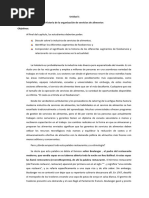 Historia de La Organización de Servicios de Alimentos