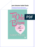 Te Odio Pero Bésame Isabel Keats Full Chapter Download PDF