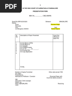 RFA No. - / 2021 (MON) : in The High Court of Karnataka at Bangalore Presentation Form