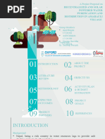 A Project Proposal On DECENTRALIZED AND SOLAR POWERED WATER PURIFICATION AND DISTRIBUTION IN AMARAULI VILLAGE