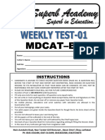 Mdcat B-04 (Weekly Test-01)