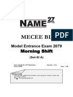 CEE MODEL SET XI A Ques.