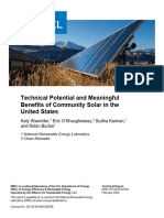 Technical Potential and Meaningful Benefits of Community Solar in The United States