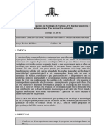 Ementa - Top. Esp. Soc. Da Cultura - Arte Brasileira Moderna e Contemporânea - Uma Perspectiva Sociológica - Final