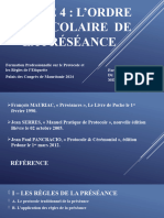 Séance 4 - L'ORDRE PROTOCOLAIRE DE LA PRÉSÉANCE