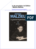 Le Guerrier de Porcelaine 1st Edition Malzieu Mathias Full Chapter Free