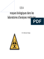 Microsoft PowerPoint - UE14 C5 Risques Biologiques Dans Les Labortoires 2024 (Mode de Compatibilité)