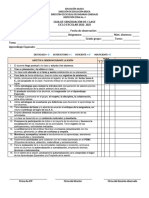 Lista Cotejo Observacion Clase 22-23 Escuelas