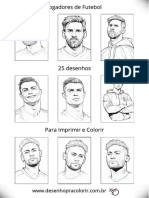 Desenhos para Colorir e Imprimir Jogadores de Futebol