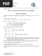 Sisteme de Ecuatii Liniare. Discutia Unui Sistem de Ecuatii Liniare Breviar Teoreticfisa de Lucru