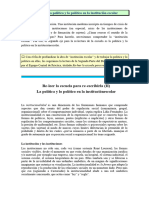 Texto 3 Clase 3.9 La Politica y Lo Politico en La Institucion Escolar - Modulo II