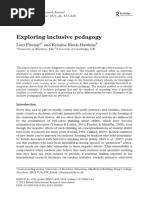 British Educational Res J - 2013 - Florian - Exploring Inclusive Pedagogy