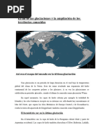 El Fin de Las Glaciaciones y La Ampliación de Los Territorios Conocidos