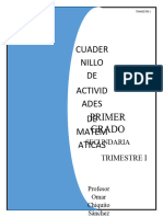 ALUMNO-CUADERNILLO DE ACTIVIDADES MATEMATICAS 1o