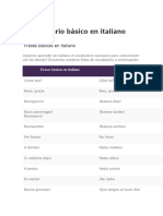 Vocabulario Básico en Italiano