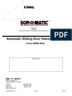 Dor-O-Matic 96k Sliding Doors Technical Master Manual