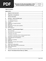 Structure For The Documentation of The Clinical Evaluation (Medical Devices)