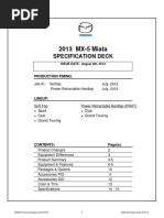 2013 MX 5 Miata Specifications