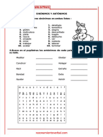 PDF 26 Ejercicios de Sinonimos y Antonimos Quinto de Primaria - Compress