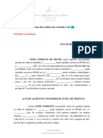 Ação de Alimentos - Tutela de Urgência (Perspectiva de Genero)