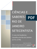 Ciências e Saberes No Rio de Janeiro Setecentista