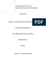 Macroeconomia - Act5 - Los Mercados de Bienes y Financieros El Modelo IS-LM