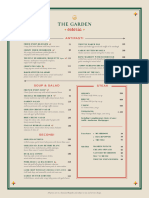 The Garden Osteria Menu 25x32cm (230616)