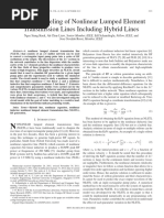 Circuit Modeling of Nonlinear Lumped Element Transmission Lines Including Hybrid Lines