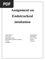 Endotracheal Intubation Assignment