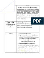 Topic 1 - Module 2 The Cultural Dimension of Globalization