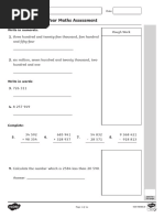 Sixth Class Maths Sheet