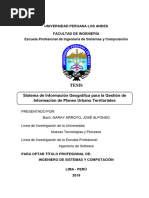 Tesis: Universidad Peruana Los Andes Facultad de Ingeniería Escuela Profesional de Ingeniería de Sistemas y Computación