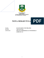 Nota Serah Tugas SK Felda Kepis