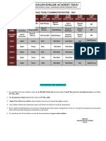 Half Yearly Examination Routine, 2024