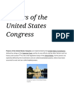 Powers of The United States Congress - Wikipedia