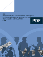 Brief Report of The Committee On Digital Competition Law and Draft Digital Competition Bill 2024