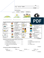 Examen de Ingles Primer Grado Bloque I