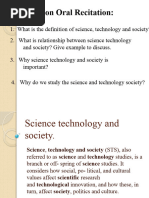 Science Technology and Society