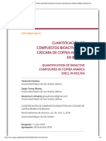 Cuantificación de Compuestos Bioactivos en Cáscara de Coffea Arabica en Bolivia