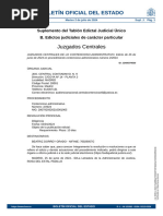 Boletín Oficial Del Estado: Juzgados Centrales