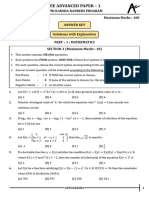 Answer Key & Solution Explanation, JEE Advanced Test Series, Paper-1 (5 May 2024)