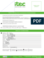 ISTEC - Dossier de Candidature International 2023